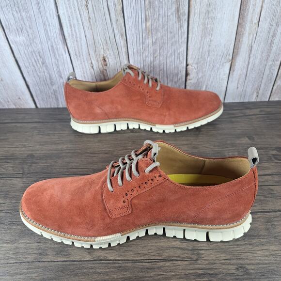Cole Haan ZeroGrand Plain Oxford Sneakers Red Orange Suede Shoes Mens 9.5 M main image 6